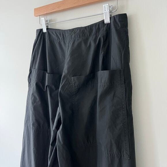 Rundholz Black Label Black Wide Leg Cotton Buttonfly Trouser Pants, Size Small - Picture 5 of 14